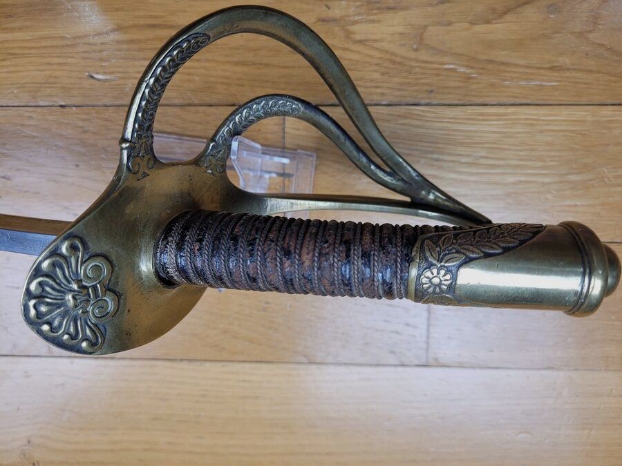Sable de Oficial de Caballería Ligera Mod. 1822 no modificado 1882 Klingenthal 1831 – 9° Cazadores a Caballo Funda del reglamento 1822 – TBE, imagen 16 de 27