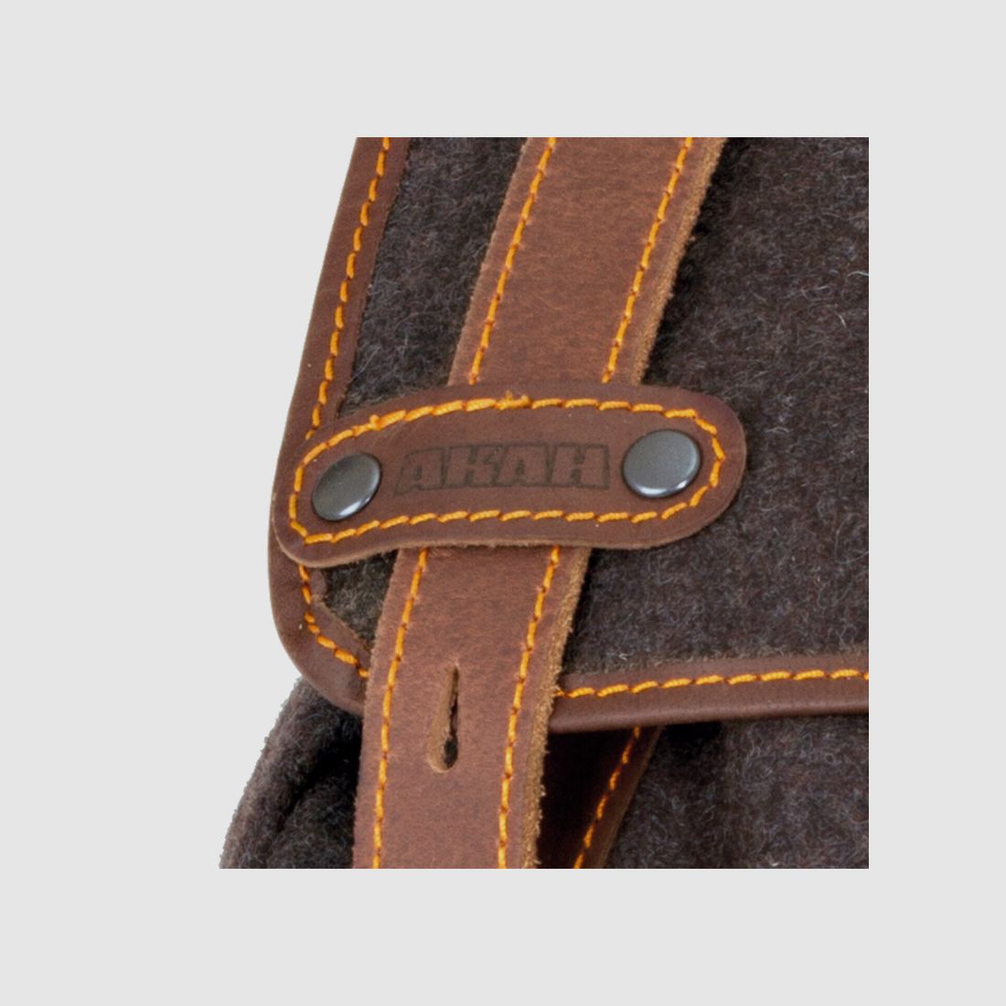AKAH Wanderrucksack Loden mit Büffel-Leder