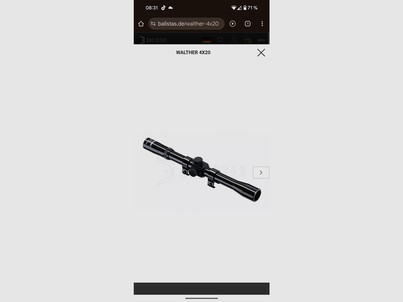 Visier von jäger 4x20