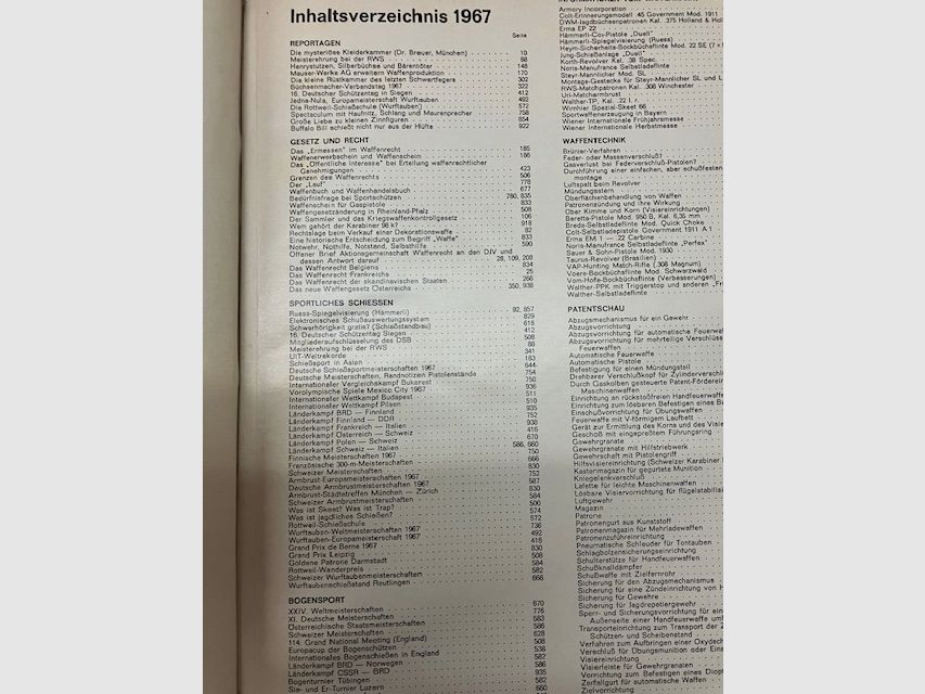  Deutsches Waffen Journal DWJ Jahrgang1967  (alle 12 Ausgaben gebunden) 