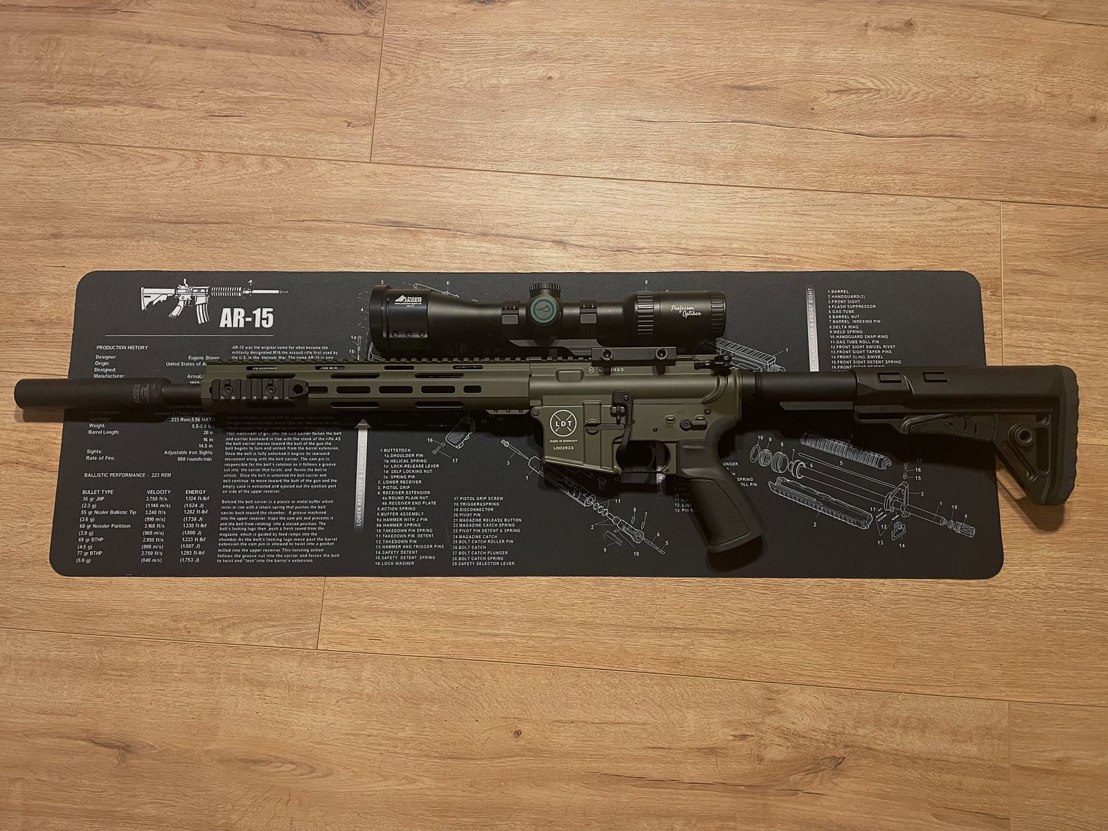 LuxDefTec LDT AR 15 .223 Rem 14,5“ OD Green