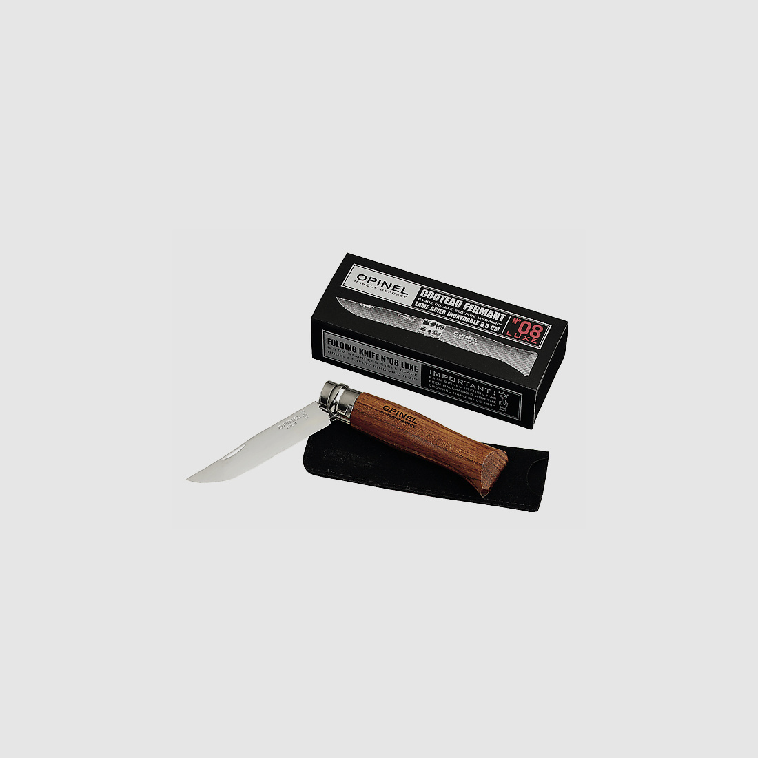Luxus-Opinel-Messer mit Bubinga-Holz Griffschalen, rostfrei (P18)