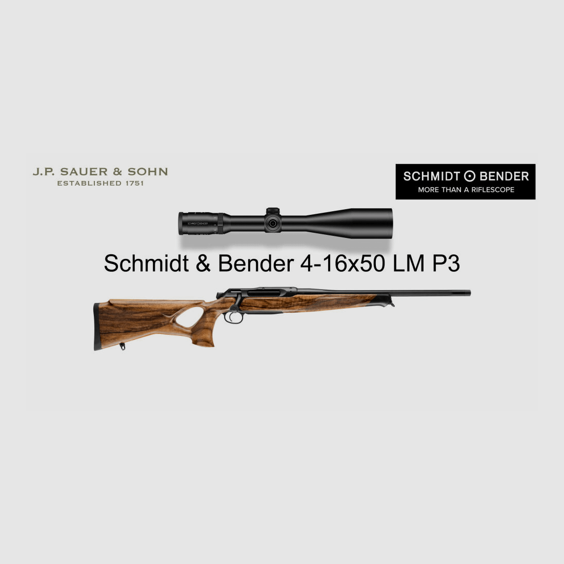 J.P. Sauer & Sohn Sauer 505 ICONIC Lochschaft HQ5 Ausstattungspaket HIGHLAND | .308 Win. | Schmidt & Bender 4-16x50 Long Range