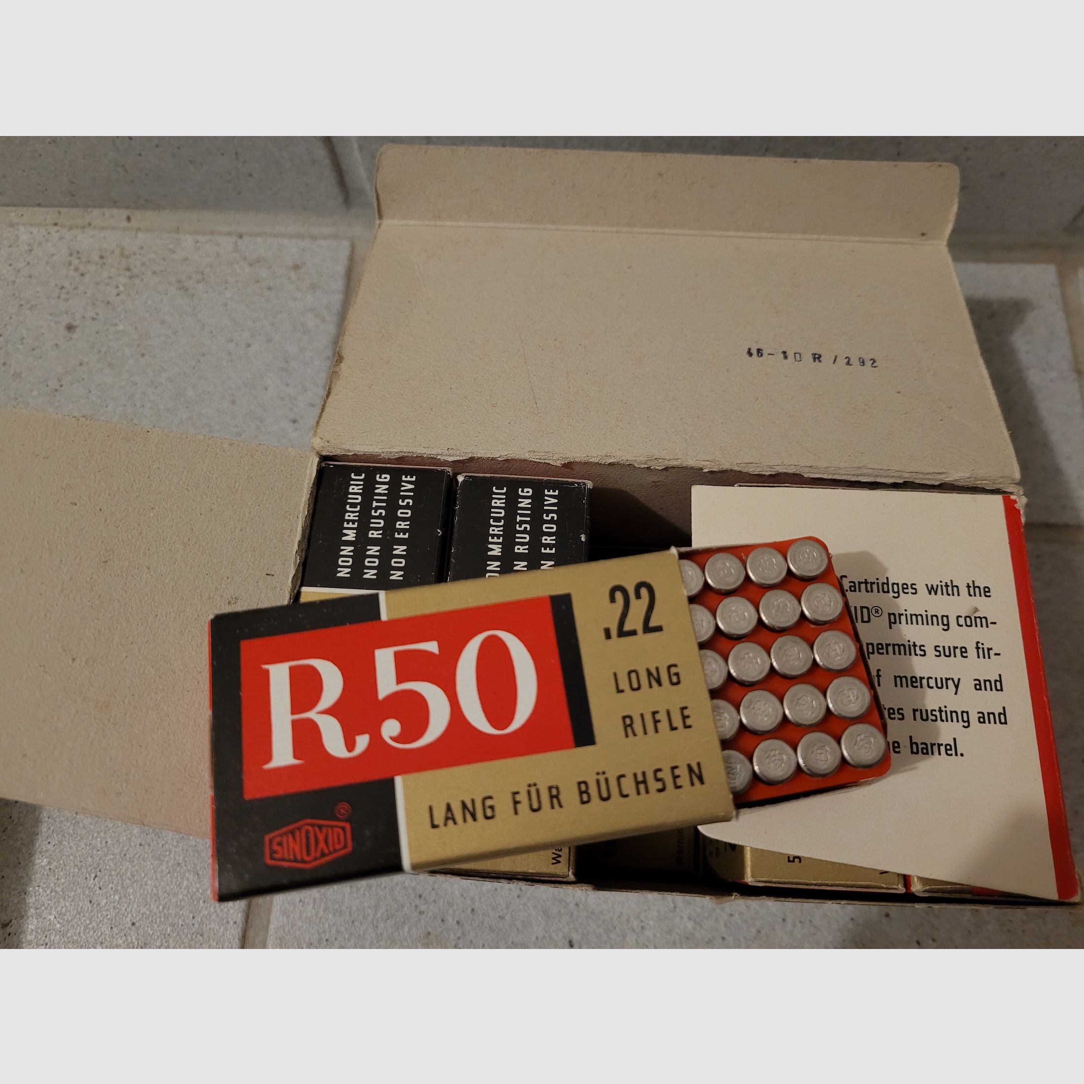 500 Schuss Kleinkaliber .22 l.r. lfB RWS R50