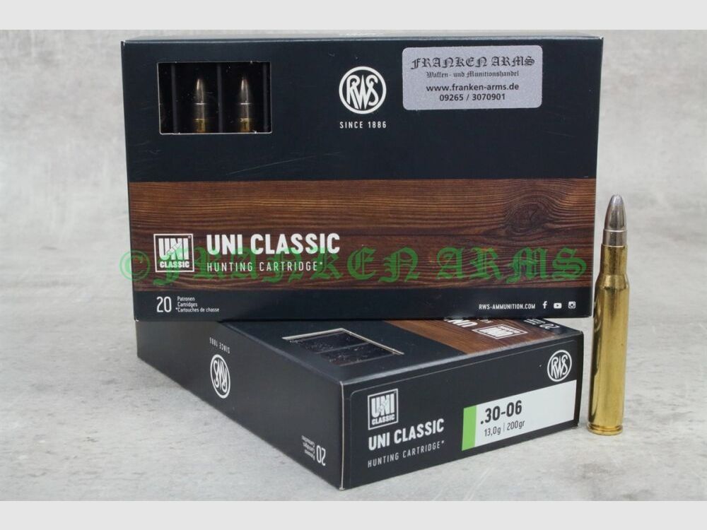 RWS UNI Classic .30-06 200gr. 13,0g 20 sztuk ceny hurtowe