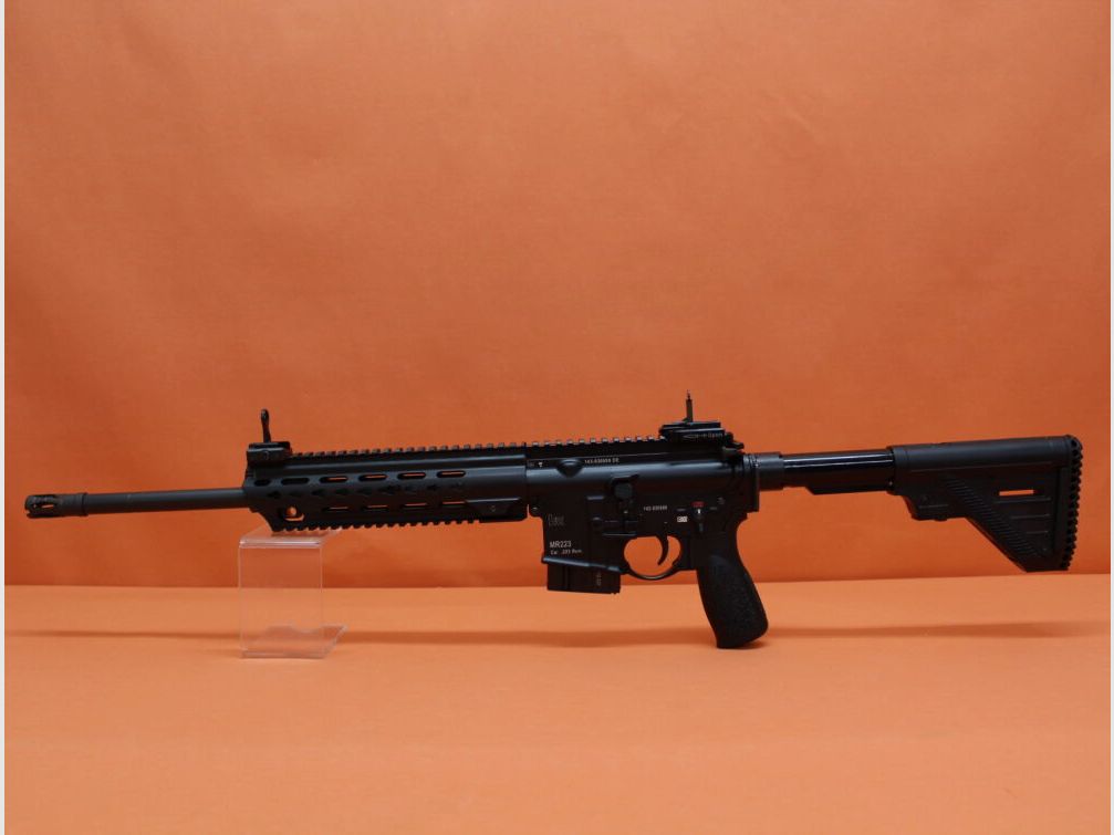 Heckler&Koch Ha.Büchse .223Rem Heckler&Koch/H&K MR223 A3 16,5" Lauf Schwarz HKey, Gas-Piston-System AR-15/HK416