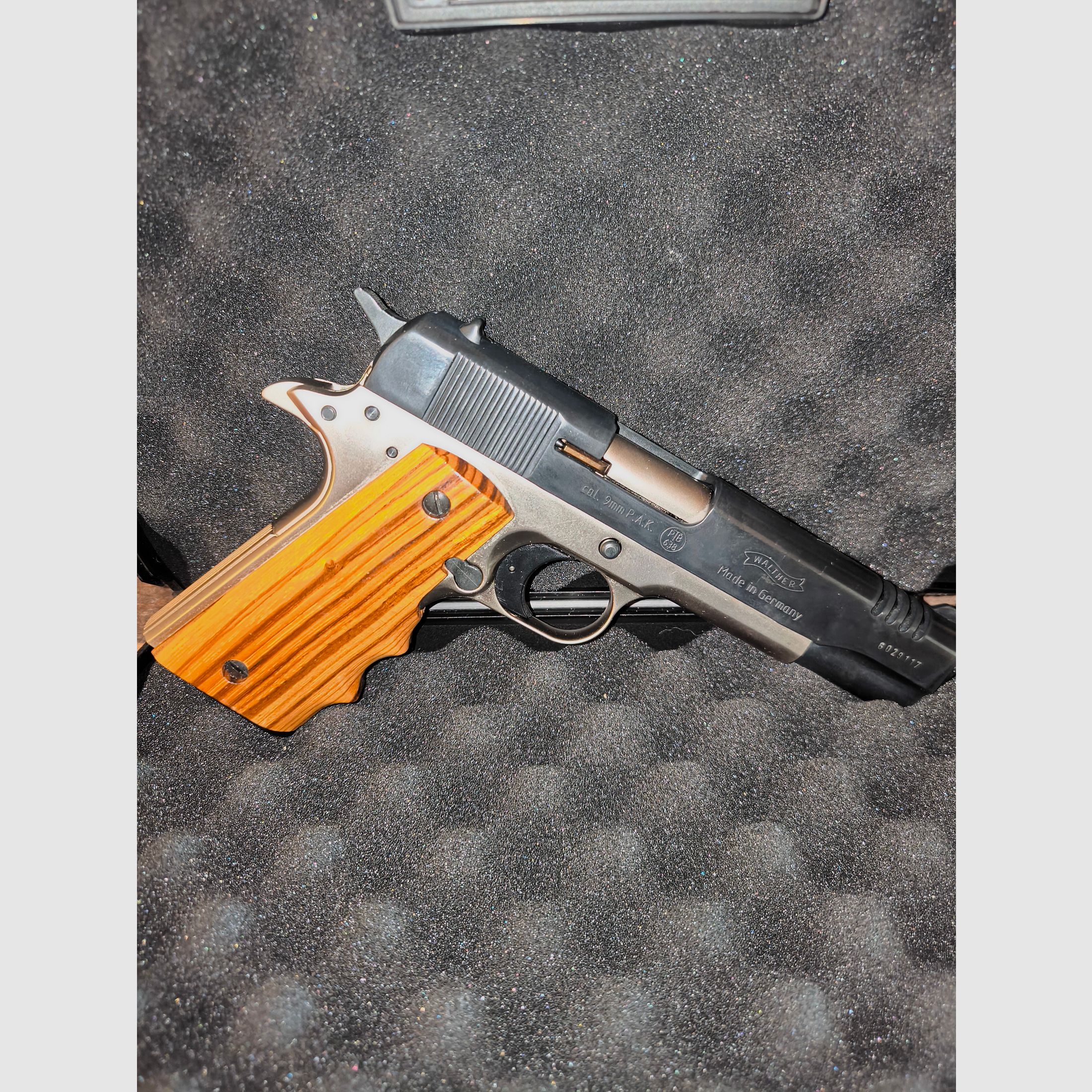 ⚠️ Sammler & Walther Fans, Walther BIG BORE'S Anlehnung an die Colt 1911er,9mmPAK, Funktionell & Optisch Tadellosen top Zustand, Neuwertig & Ungeschossen!! 