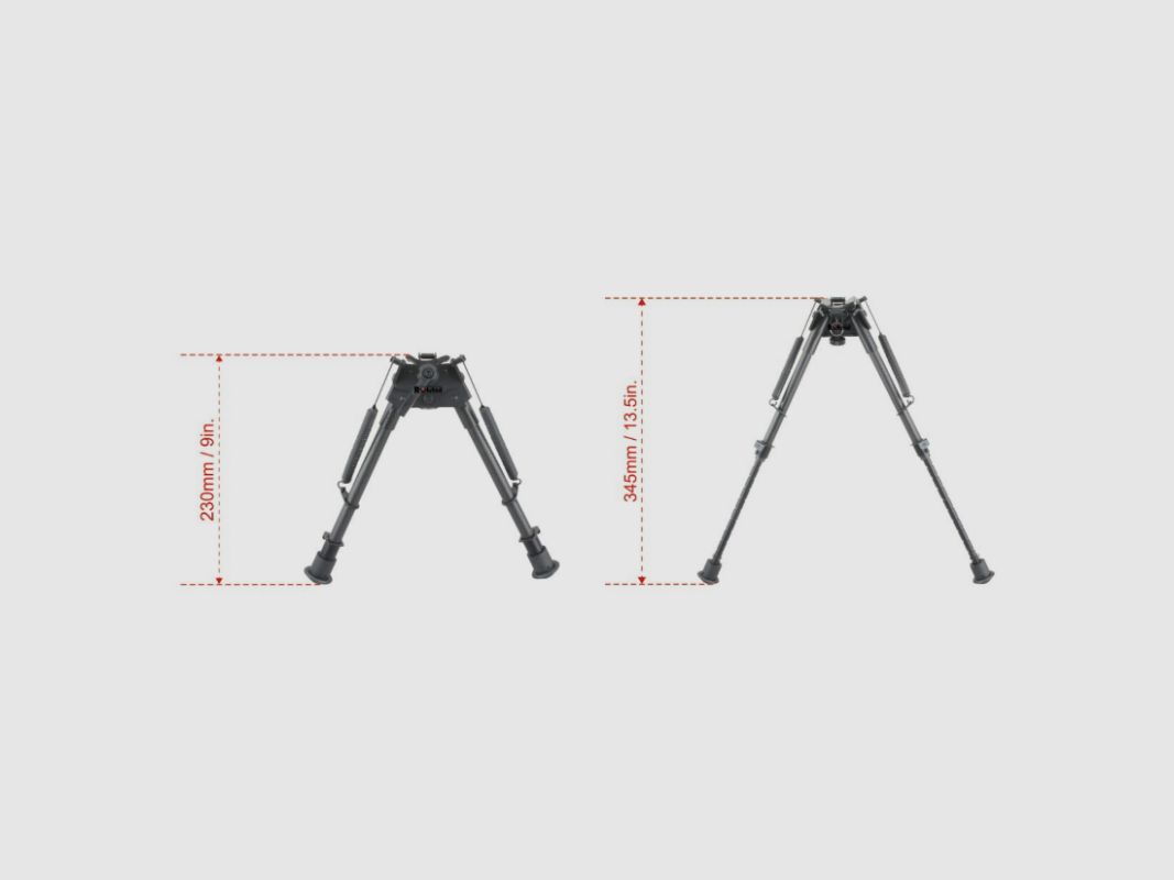 VECTOR OPTICS Bipied en fibre de carbone avec mécanisme à ressort rotatif de 9 à 13,5", image 2 sur 16