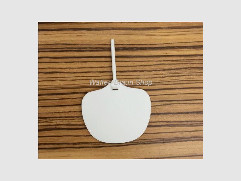 Abdeckscheibe für Schiessbrille oder Stirnband. Weiß, Kunstsstoff