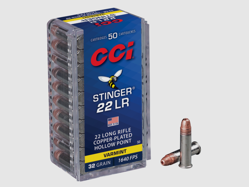 Balles CCI Calibre 22LR Stinger Hyper Velocity 32 Grains, image 1 sur 2