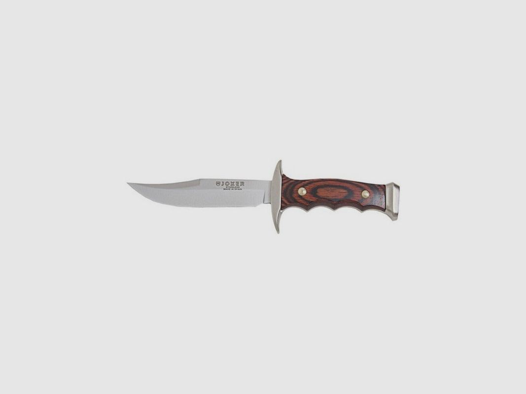 Couteau Joker avec garde et manche en bois rouge