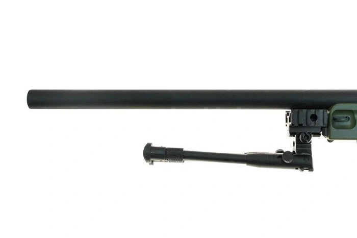 Fusil de sniper ASG WELL Warrior I (avec bipied et lunette de visée) – Olive, image 17 sur 22