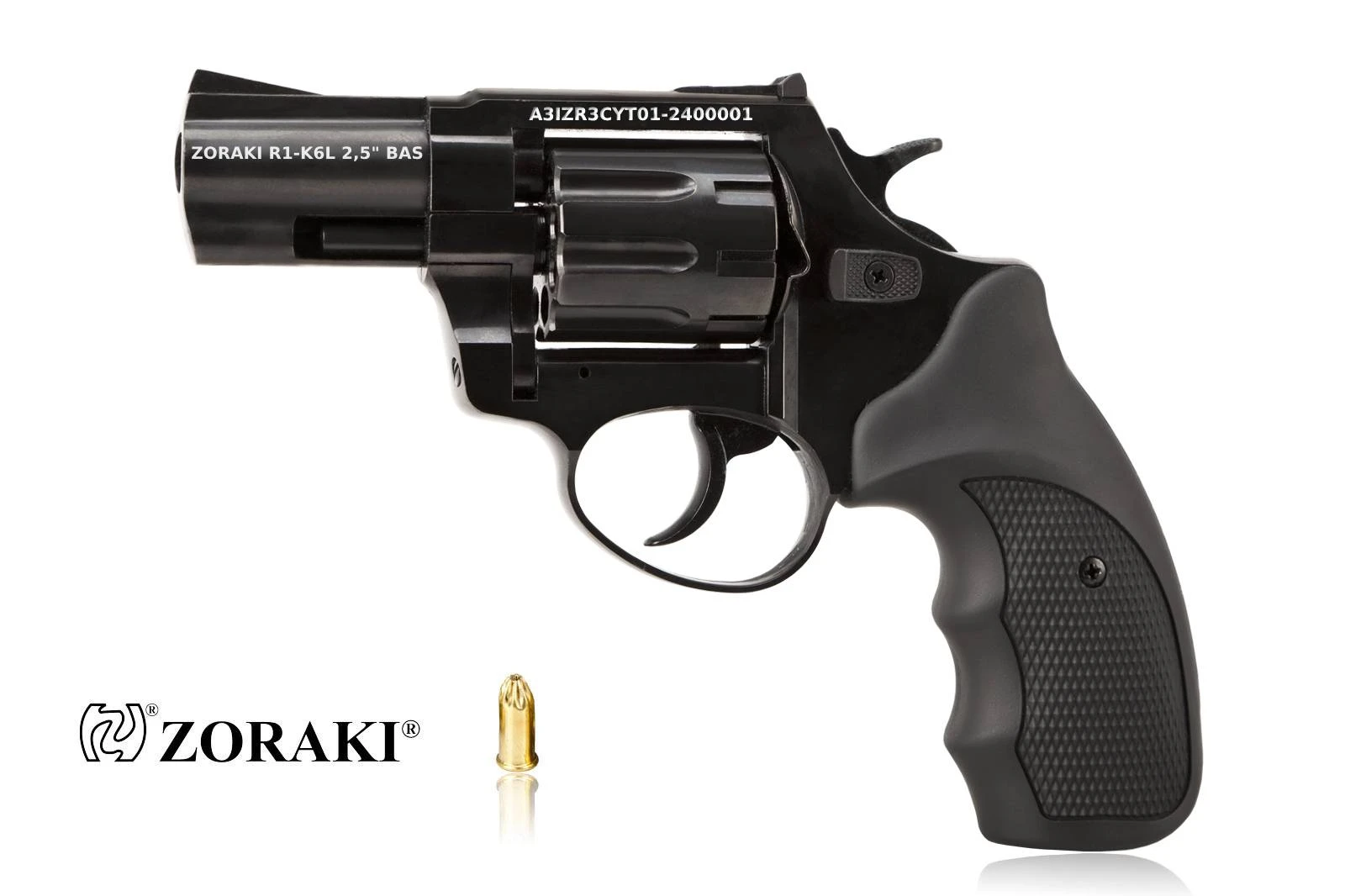 Revolver à blanc ZORAKI R1-K-6L BAS 2,5" cal. .22 Long, noir