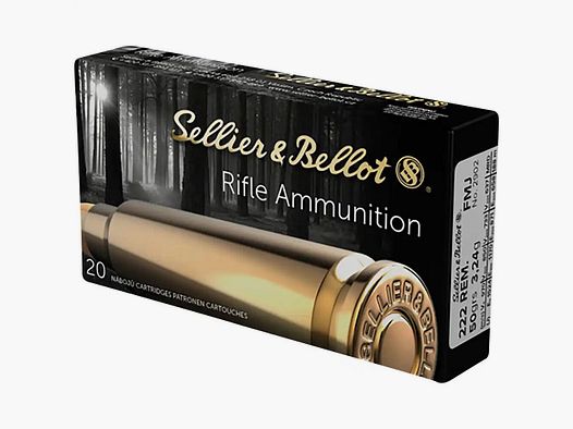 Sellier & Bellot FMJ 3.2g/50grs at 20 .222 Rem.