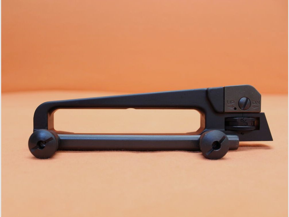 Olympic AR-15: Manico di trasporto staccabile Olympic con mirino A2 Alu nero / Manico di trasporto con mirino a diottro, immagine 4 di 6