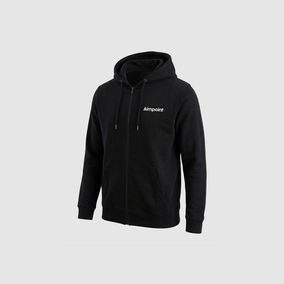 BLUZA Z KAPTUREM – AIMPOINT – ZIP CZARNY