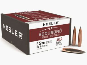 Nosler Geschoss 6,5mm/.264 Accubond 150GR Bonded Tipped Boat Tail 100 Stück