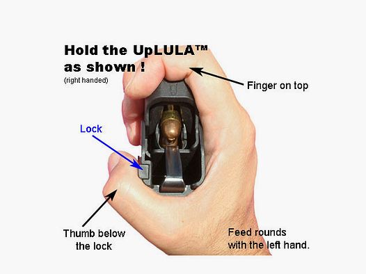 MAGLULA UpLULA™ Universal Magazinladehilfe 9mm - .45 Farbe GRÜN