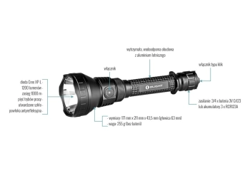 Taschenlampe Olight M3XS-UT JAVELOT XP-L, Bild 3 von 5