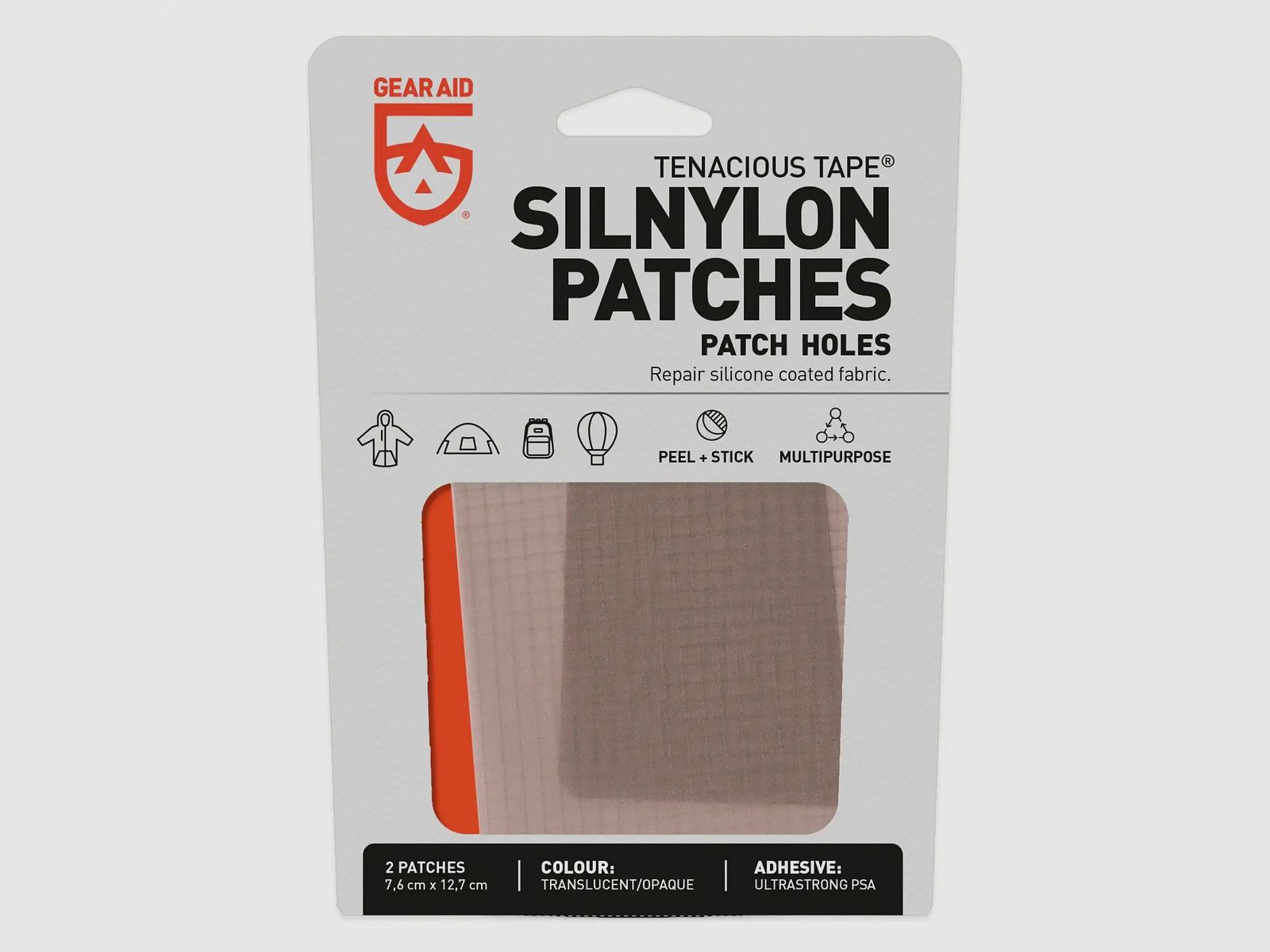 Gear Aid Tenacious Tape Sil-Nylon Patches semi-transparent 2 pièces