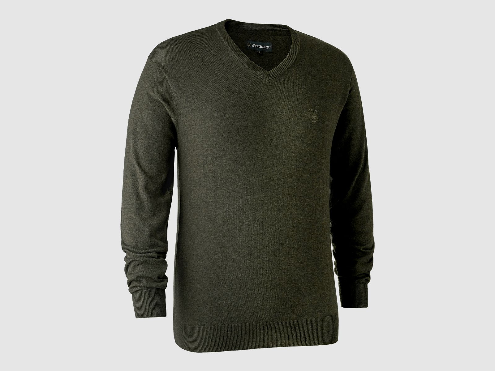 Deerhunter Kingston Knit con scollo a V Verde Melange XL