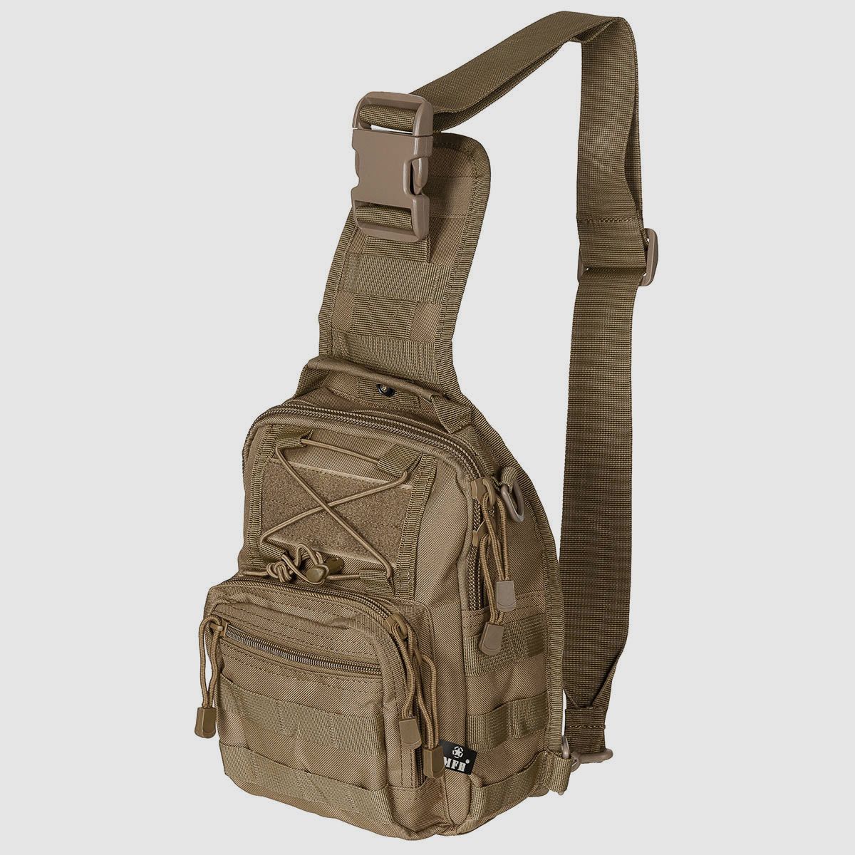 Shoulder Sling Bag, "MOLLE", coyote tan