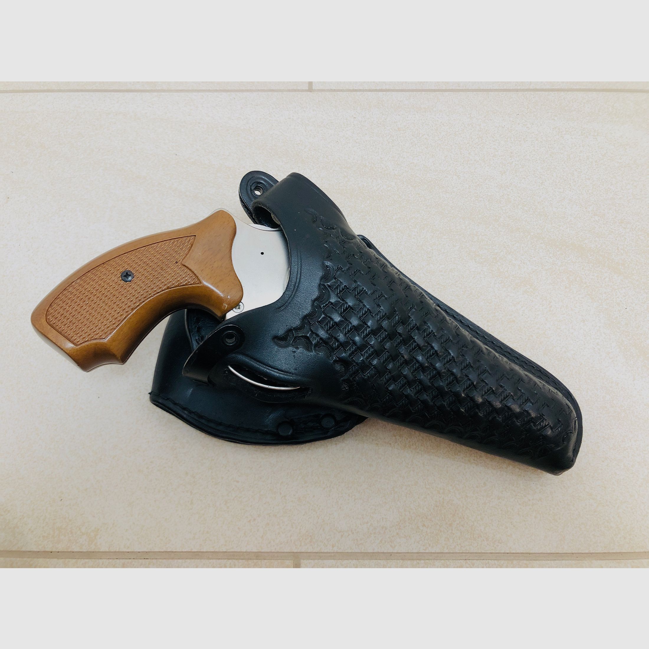 ••• Holster policyjny Bucheimer US + etui + latarka holsterska do rewolweru •••