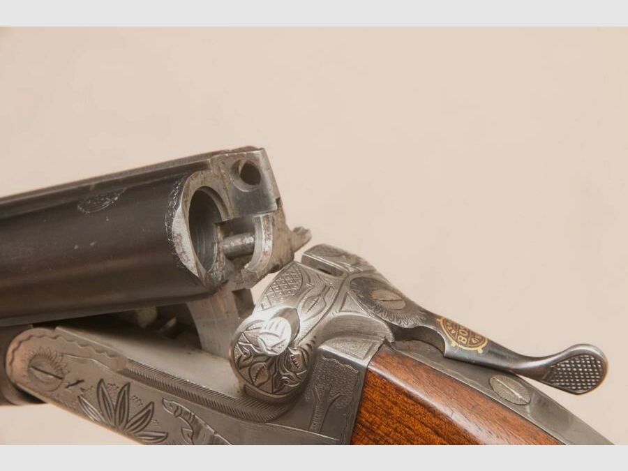 Cross flute double-barrel shotgun