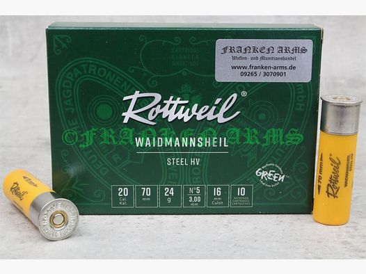 Rottweil Waidmannsheil Steel HV 20/70 3,0mm 10Stück Staffelpreise