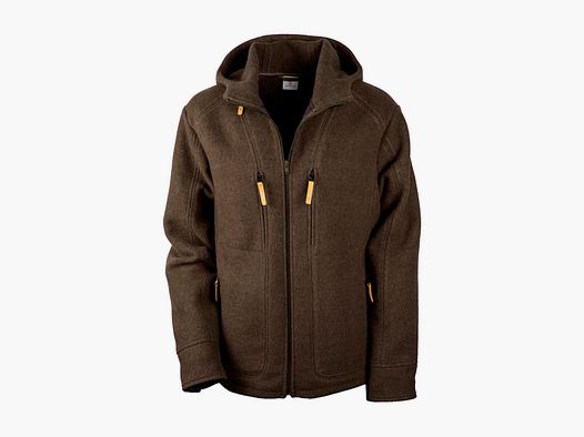 Lodenfleece-Hoodie "Kapuzenhuber", Braun
