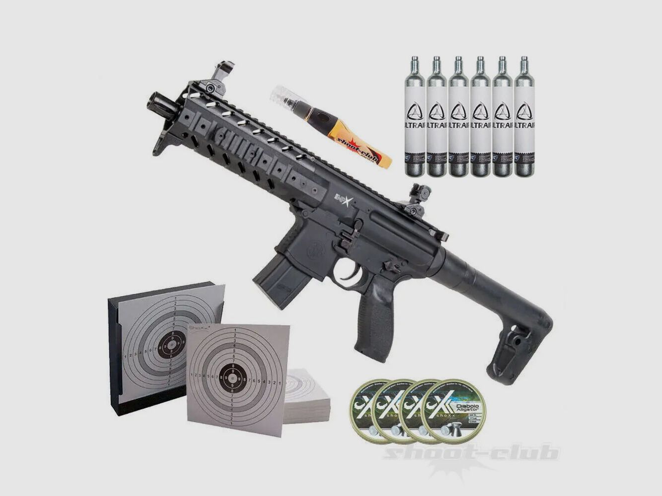 Sig Sauer MPX CO2-Gewehr schwarz 4,5mm Diabolos im Set