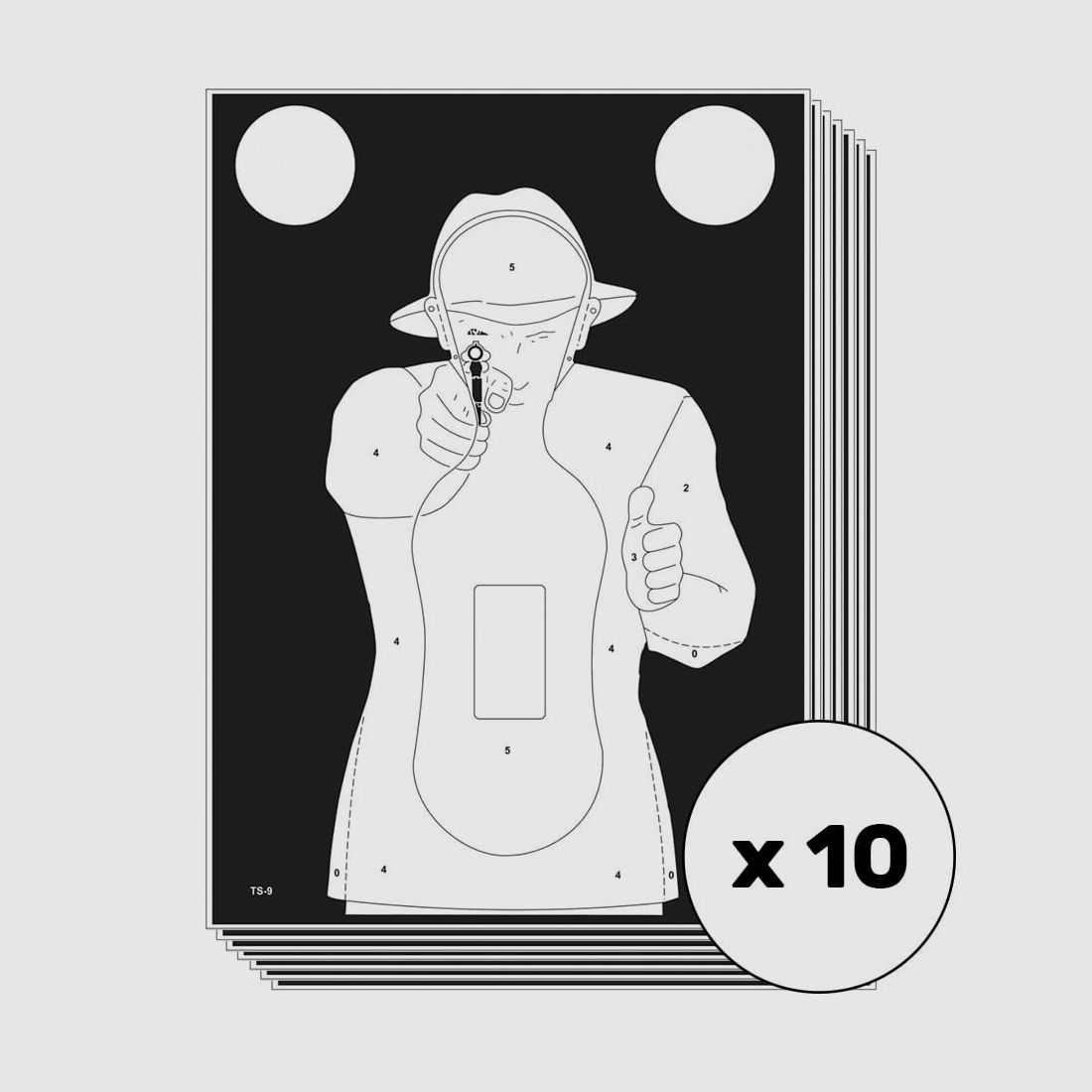Diana de tiro TS-9 Francuz – Blanco – 10 unidades