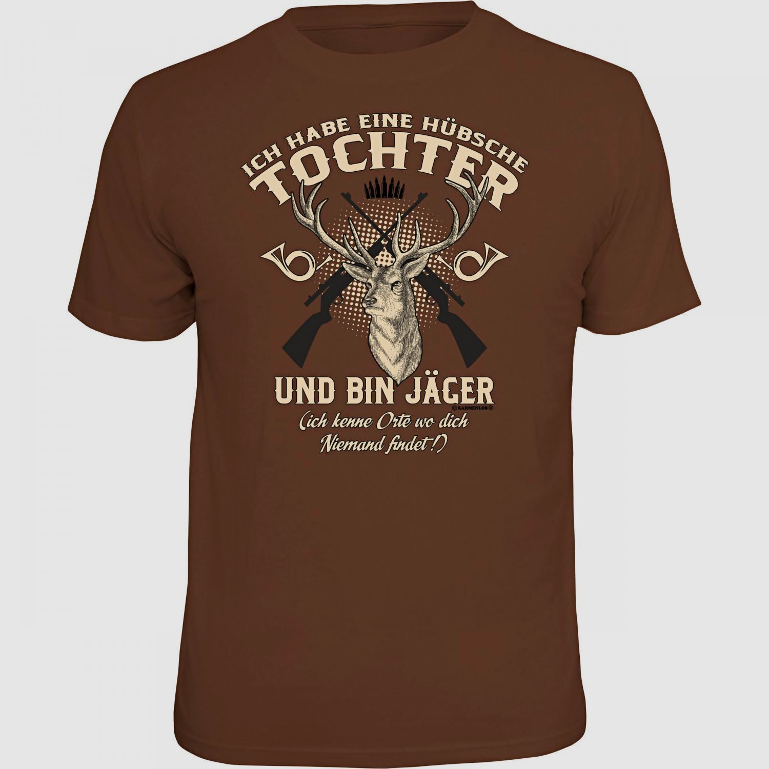 "Ich habe eine hübsche Tochter…" T-Shirt Herren (Braun)