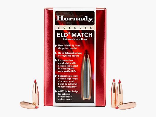 100 GESCHOSSE HORNADY ELD MATCH .308 208Gr