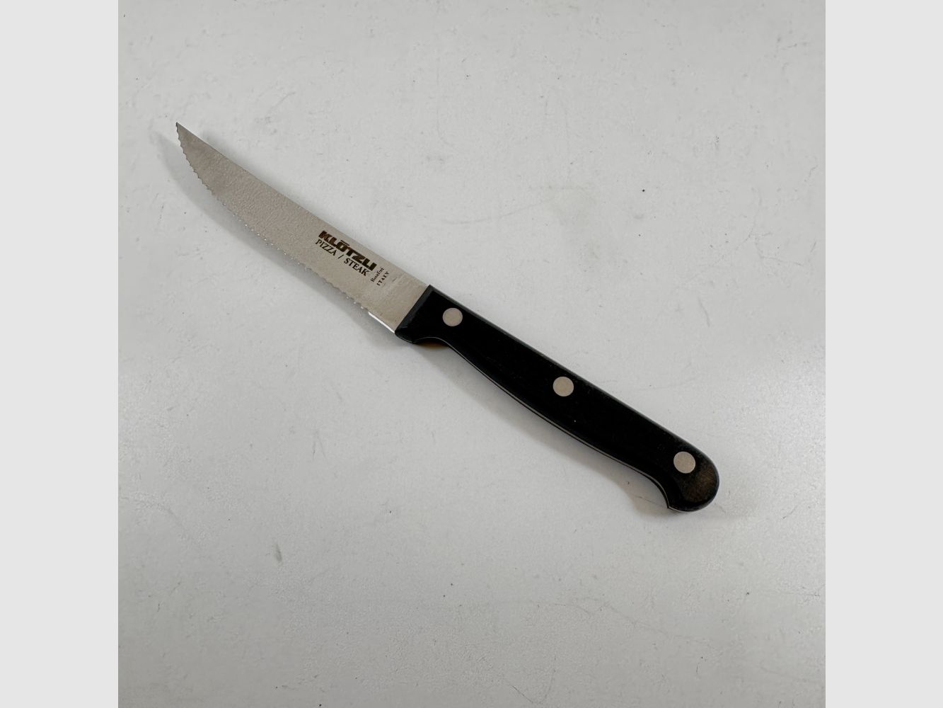 Coltello da pizza / steak Klötzli manico in plastica