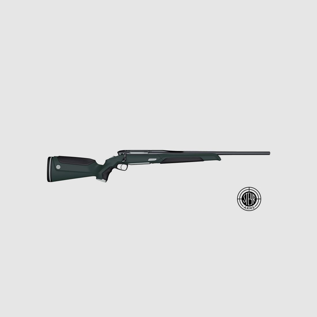 STEYR MONOBLOC 308 WIN GRÜN SCHWARZ MIT MGW M 15X1, Bild 1 von 6