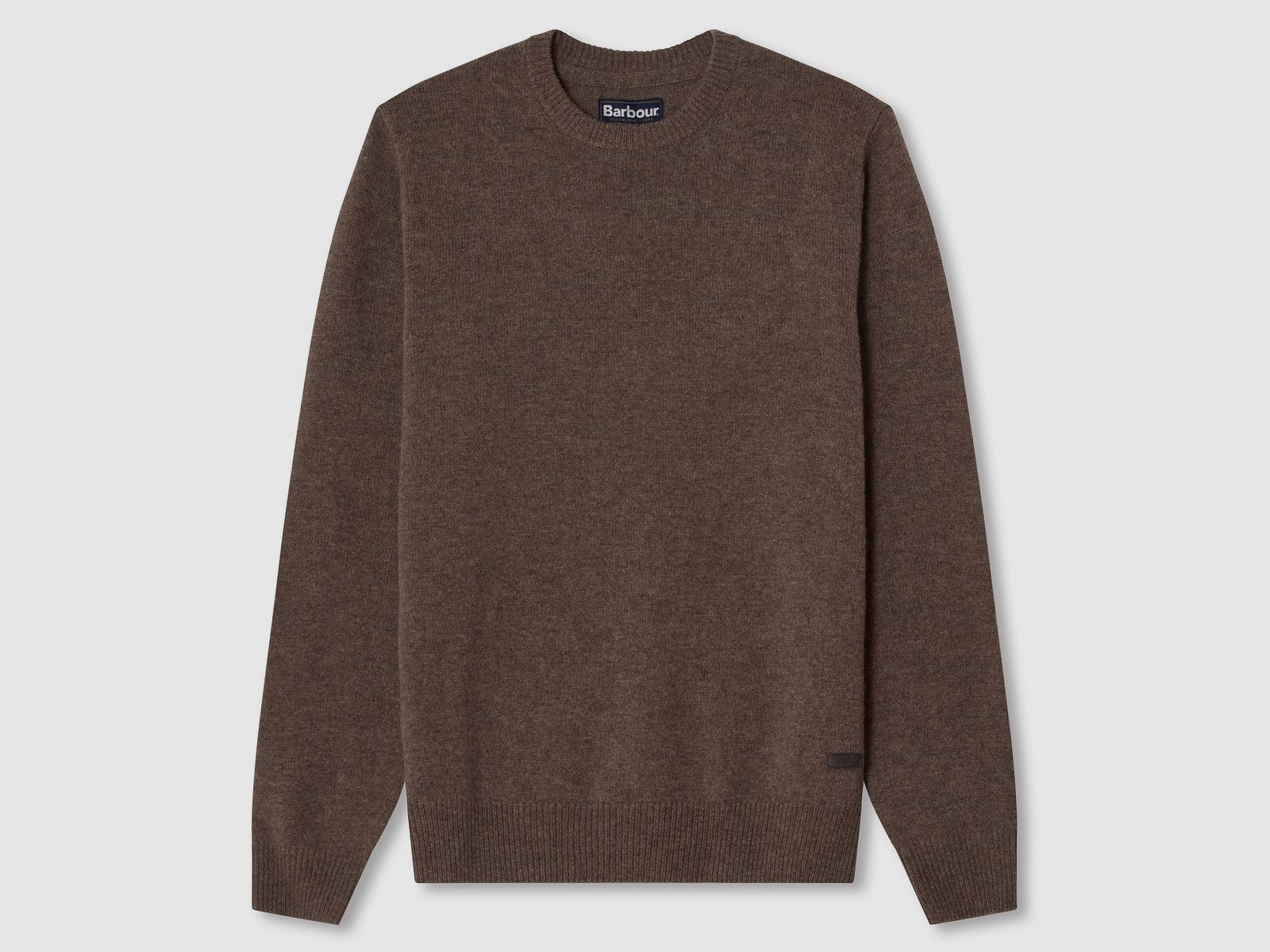Barbour Essential Patch Crew Sweater Washed Stone/Bleached Pin L