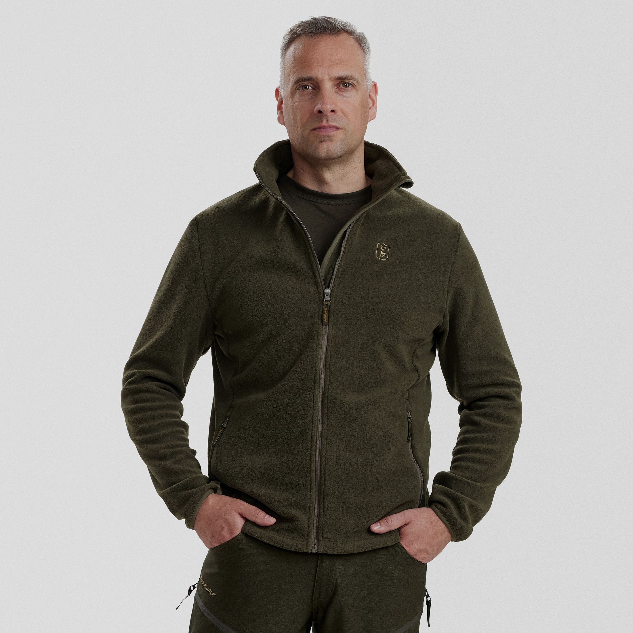 Chasse Fleece Jacket - Beluga - Size: 3XL