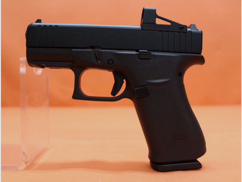 Glock Ha.Pistole 9mmLuger Glock 43X black R/FS MOS SHIELD RMSc Slimline 87mm Lauf/ Leuchtpunktvisier