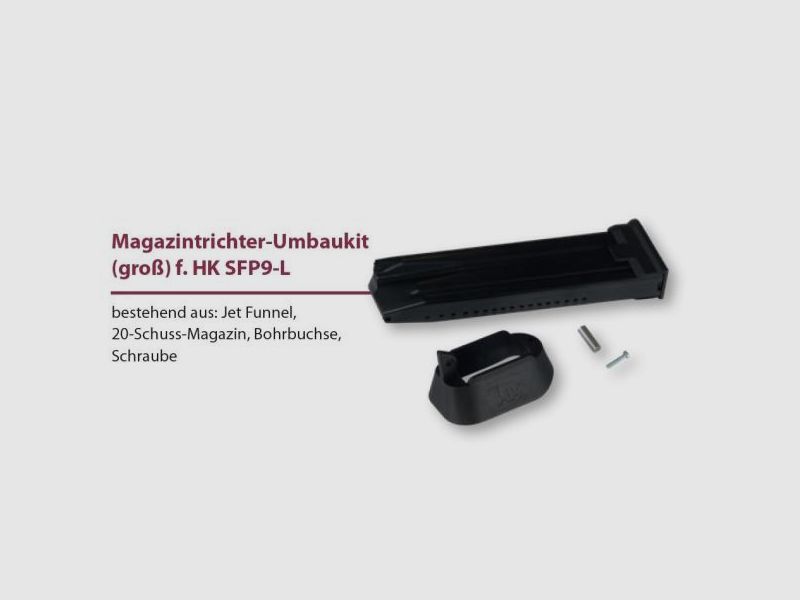 HECKLER & KOCH Tuning/Ersatzteil f. Pistole Magazintrichter-Umbau f. SFP9 große Ausführung mit 20er Mag