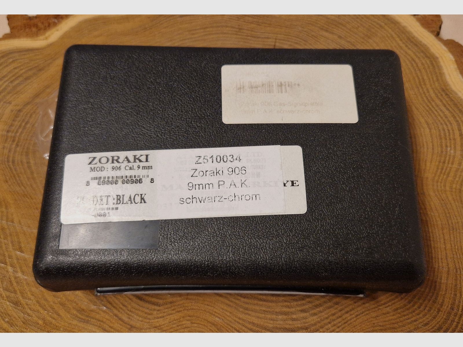 Zoraki 906, alte PTB 946 Schwarz/Chrom Kal. 9mm PAK Pistole Schreckschus komplett OVP