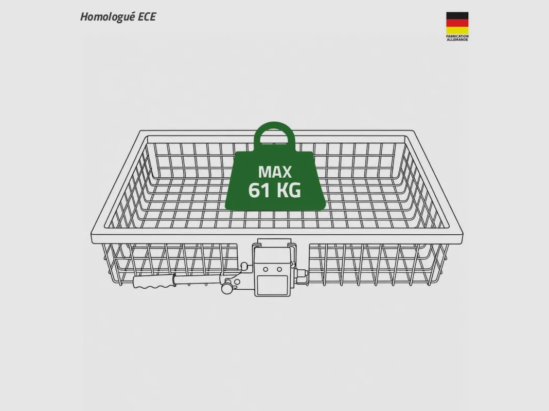 Stały uchwyt na zwierzynę Heck-Pack 100 × 60 × 17,5 cm ECE, zdjęcie 4 z 5