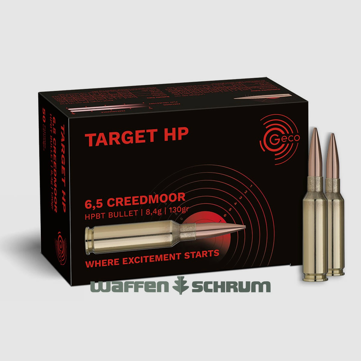 Geco 6,5mmCreedmoor Target HP 8,4g - 130gr 50er Pck.