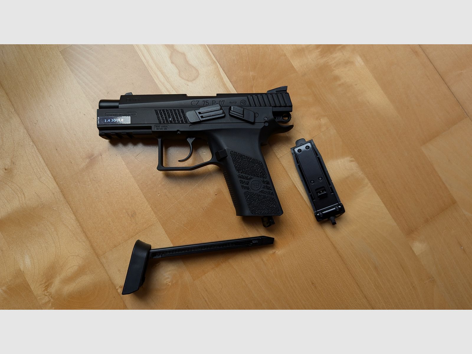 Airsoft Softair ASG CZ 75 P-07 Duty m. Metallschlitten CO2 Blowback 6mm BB 