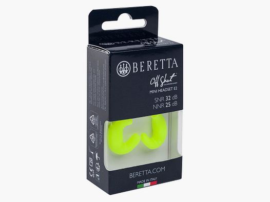 SŁUCHAWKI STRZELECKIE BERETTA MINI HEADSET E2 YELLOW FLUO