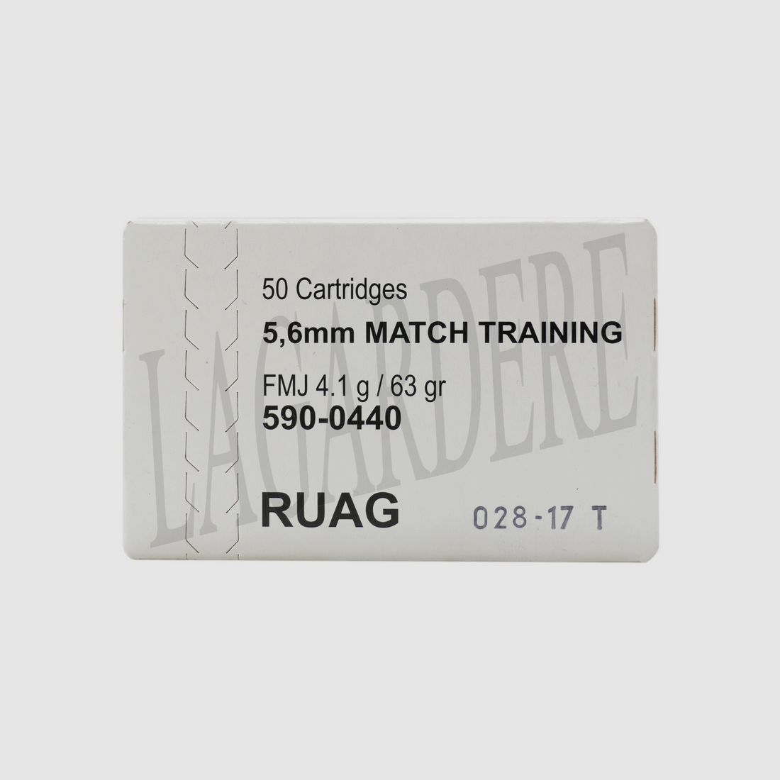 RUAG 5,6MM MATCH TRAINING FMJ 4,1 GR. / 63 GRS(CARTOUCHE A BALLE)