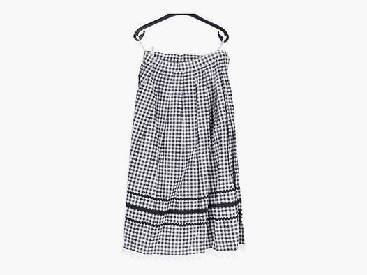 Angelika Trachtenmode long checked traditional skirt black/white size 40