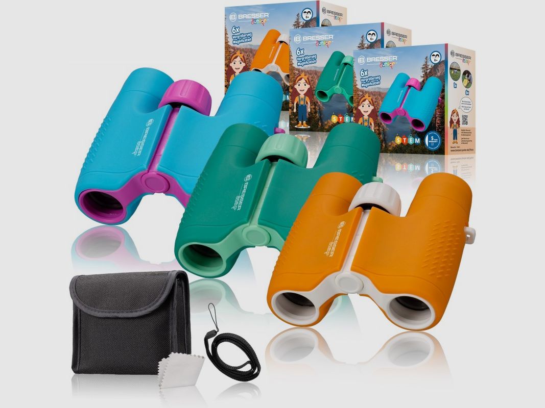 BRESSER JUNIOR 6x21 children's binoculars in different colors, image 1 of 5