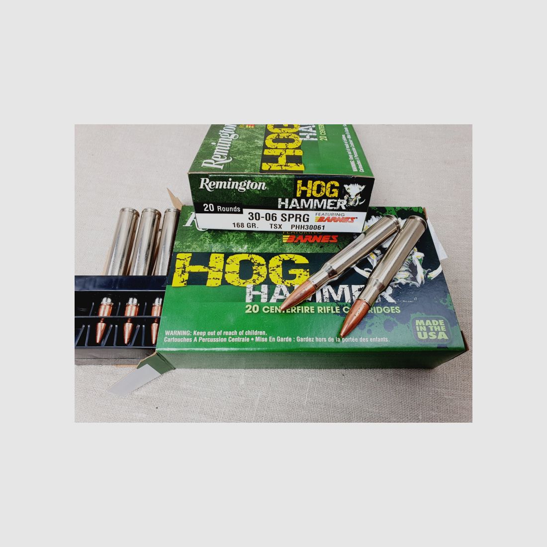 .30-06/168 grs. Remington Hog Hammer Barnes TSX bleifrei 20 stk. Angebot.