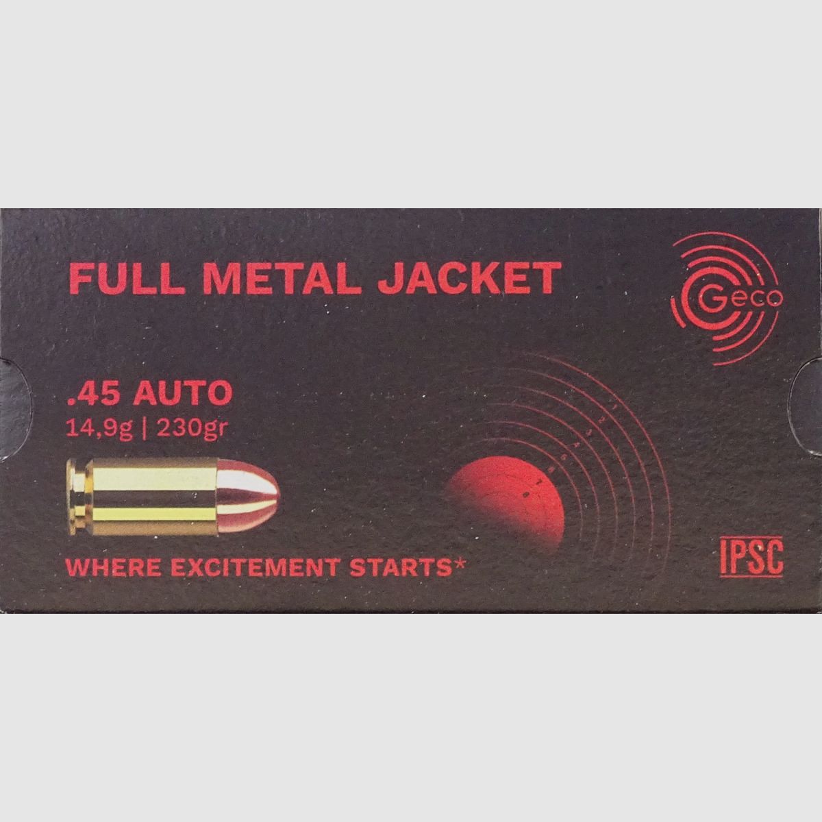 Geco .45Auto FMJ 230grs - 1000 disparos